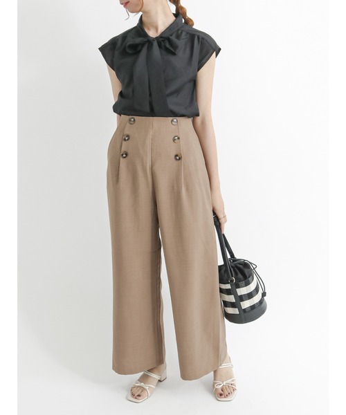 Te chichi TERRASSE（テチチテラス）の「ボウタイブラウス（シャツ/ブラウス・レディース・ブラック/オフホワイト/カーキ・ﾌﾘ-）」の21枚目の写真