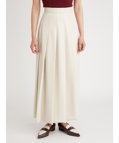 SNIDEL(スナイデル)の「レザープリーツスカート(スカート・レディース・オリーブ/アイボリー/バーガンディー・1/0)」の8枚目の写真