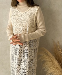 apres jour clair | 【apres jour clair】２WAYカットワークパネルワンピース【ZOZOTOWN限定アイテム】(ワンピース)