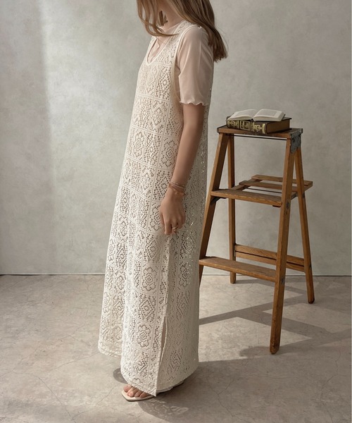 apres jour clair（アプレジュールクレア）の「【apres jour clair】２WAYカットワークパネルワンピース【ZOZOTOWN限定アイテム】（ワンピース・レディース・アイボリー・フリー/X-LARGE）」の8枚目の写真