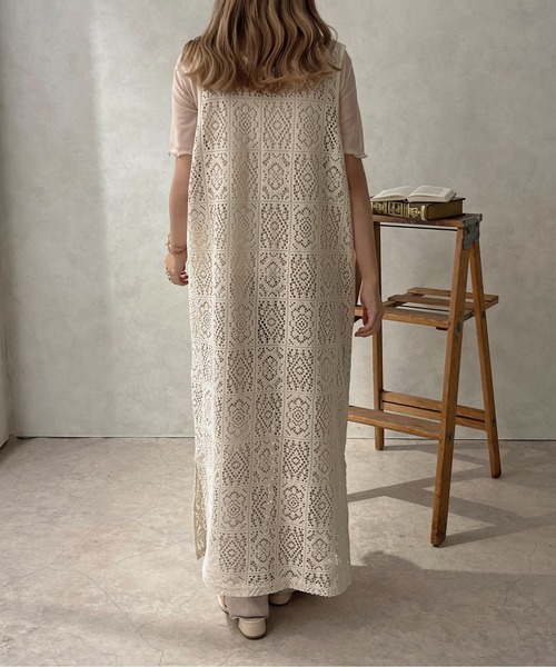 apres jour clair（アプレジュールクレア）の「【apres jour clair】２WAYカットワークパネルワンピース【ZOZOTOWN限定アイテム】（ワンピース・レディース・アイボリー・フリー/X-LARGE）」の9枚目の写真