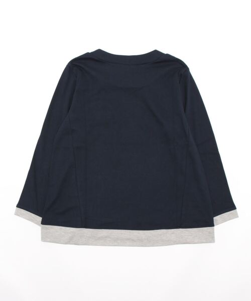 MB mint breeze(エムビーミントブリーズ)の「【M~5L 大きいサイズ】パーカー風 切替 カットソー(Tシャツ/カットソー・レディース・ライトグレー/イエロー/ネイビー/オフホワイト・M/L/5L/4L/LL/3L)」の21枚目の写真