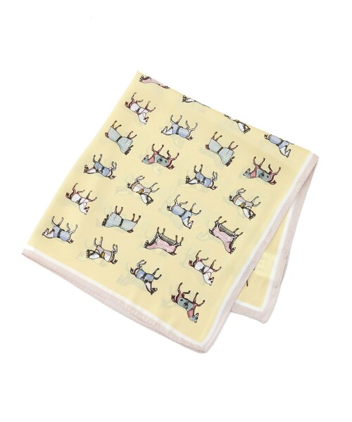 OPAQUE.CLIP（オペークドットクリップ）の「◆レトロスクエアスカーフ【ホース柄】（バンダナ/スカーフ・レディース・ホワイト系2/イエロー系1/ピンク系6・00）」の3枚目の写真