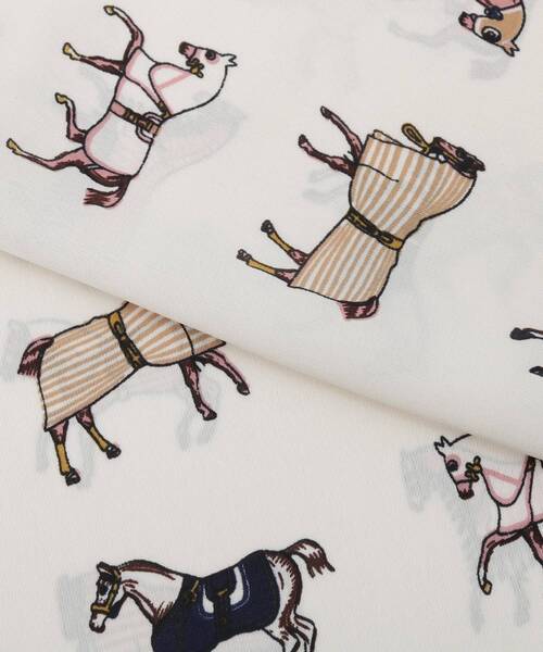 OPAQUE.CLIP（オペークドットクリップ）の「◆レトロスクエアスカーフ【ホース柄】（バンダナ/スカーフ・レディース・ホワイト系2/イエロー系1/ピンク系6・00）」の8枚目の写真