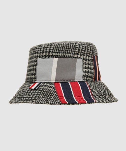 THOM BROWNE(トムブラウン)の「SEAMED IN PATCHWORK BUCKET HAT IN PRINCE OF WALES BRITISH WOOL(ハット・メンズ・その他・M)」の2枚目の写真