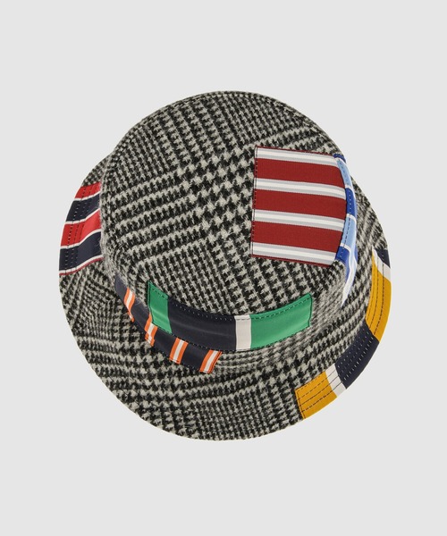 THOM BROWNE(トムブラウン)の「SEAMED IN PATCHWORK BUCKET HAT IN PRINCE OF WALES BRITISH WOOL(ハット・メンズ・その他・M)」の4枚目の写真