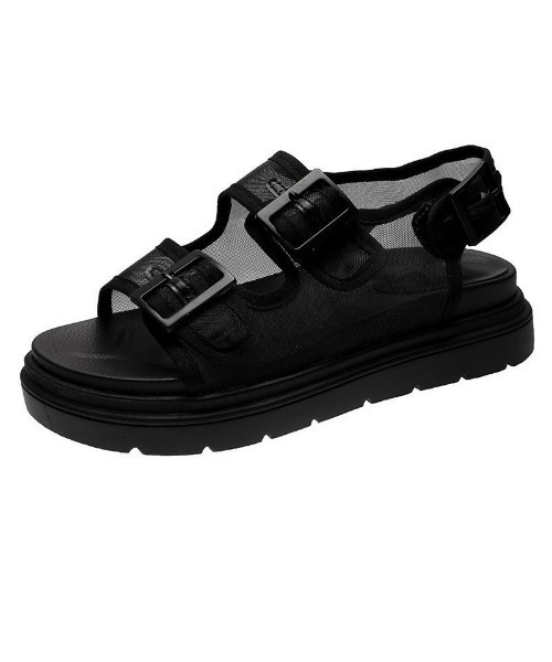 LAC-VERT(ラック・ヴェール)の「メッシュベルト厚底サンダル(サンダル・レディース・ブラック/ベージュ/グリーン・S/M/L)」の15枚目の写真