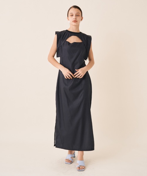 Solace（ソレイス）の「フェザーショルダータイトワンピース/オケージョン（ワンピース・レディース・ブラック/ブラック系その他・FREE）」の11枚目の写真