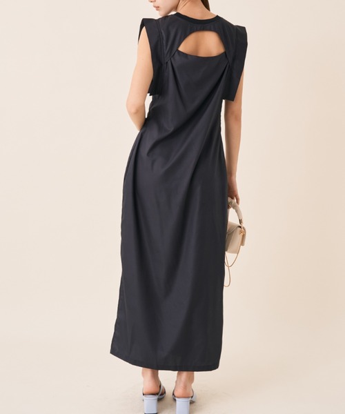 Solace（ソレイス）の「フェザーショルダータイトワンピース/オケージョン（ワンピース・レディース・ブラック/ブラック系その他・FREE）」の9枚目の写真