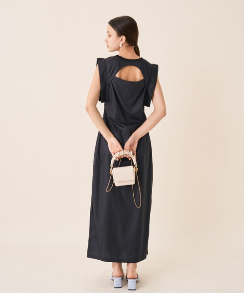 Solace（ソレイス）の「フェザーショルダータイトワンピース/オケージョン（ワンピース・レディース・ブラック/ブラック系その他・FREE）」の10枚目の写真