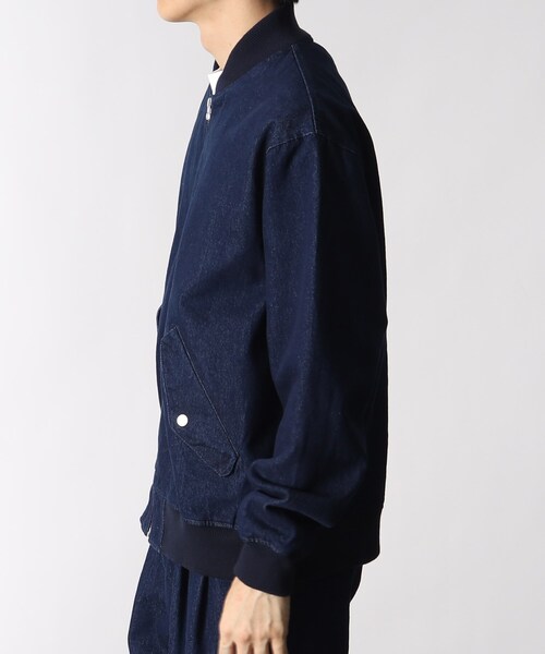 THE SHOP TK （ザ ショップ ティーケー ）の「◆12onzデニムMA-1（デニムジャケット・メンズ・グレー/ネイビー・02/04/03）」の4枚目の写真