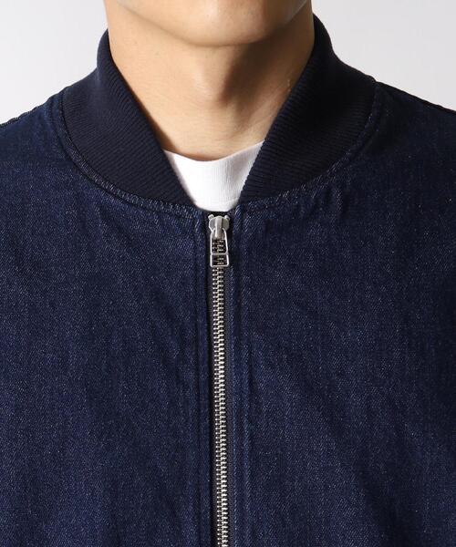 THE SHOP TK （ザ ショップ ティーケー ）の「◆12onzデニムMA-1（デニムジャケット・メンズ・グレー/ネイビー・02/04/03）」の6枚目の写真