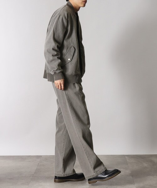 THE SHOP TK （ザ ショップ ティーケー ）の「◆12onzデニムMA-1（デニムジャケット・メンズ・グレー/ネイビー・02/04/03）」の14枚目の写真