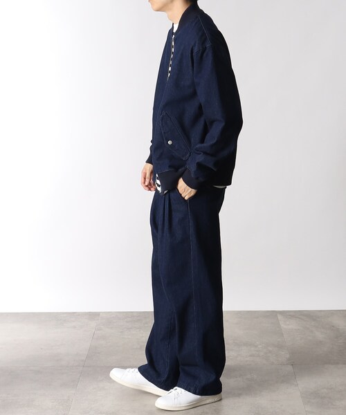 THE SHOP TK （ザ ショップ ティーケー ）の「◆12onzデニムMA-1（デニムジャケット・メンズ・グレー/ネイビー・02/04/03）」の18枚目の写真