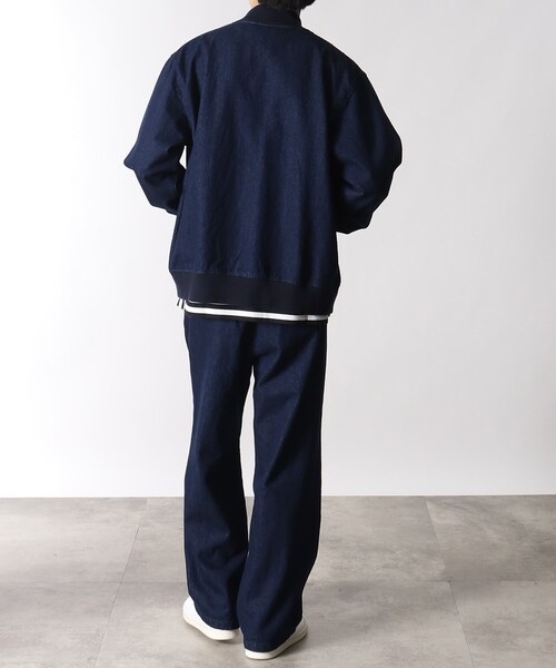 THE SHOP TK （ザ ショップ ティーケー ）の「◆12onzデニムMA-1（デニムジャケット・メンズ・グレー/ネイビー・02/04/03）」の19枚目の写真