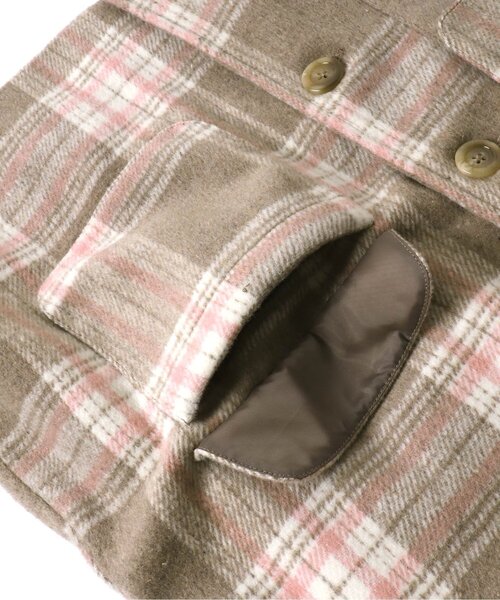 algy(アルジー)の「チェックコート(ダウンジャケット/コート・キッズ・ベージュ/サックスブルー・SMALL/MEDIUM/X-SMALL/XX-SMALL)」の6枚目の写真