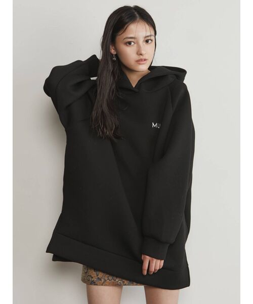 MURUA(ムルーア)の「ロゴチュニックパーカー(パーカー・レディース・アイボリー/ブラック/ネイビー・FREE)」の4枚目の写真