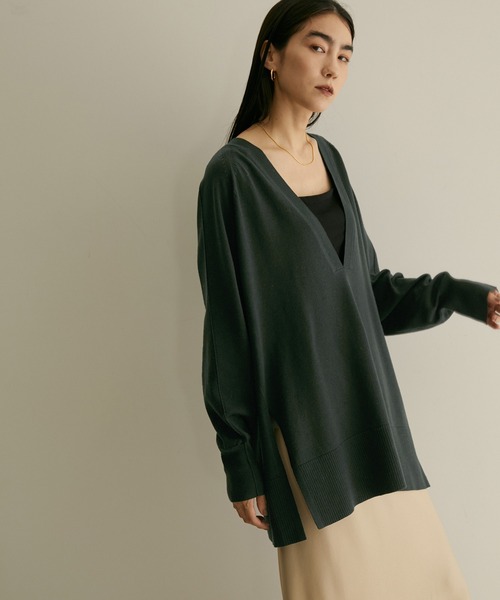 マシンウォッシャブルオーバーサイズVネックニット(ニット/セーター)|SALON adam et rope'(サロン アダム エ ロペ)のファッション通販 - ZOZOTOWN マシンウォッシャブルオーバーサイズVネックニット(ニット/セーター)|SALON adam et rope'(サロン アダム エ ロペ)のファッション通販 - ZOZOTOWN