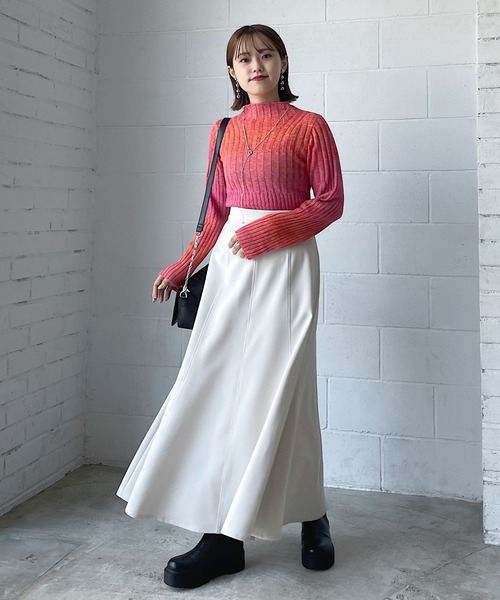 PAGEBOY（ページボーイ）の「カラーMIXタートルニット（Tシャツ/カットソー・レディース・ブルー系その他/ピンク系その他・FREE）」の11枚目の写真