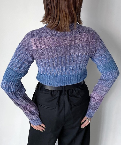 PAGEBOY（ページボーイ）の「カラーMIXタートルニット（Tシャツ/カットソー・レディース・ブルー系その他/ピンク系その他・FREE）」の5枚目の写真