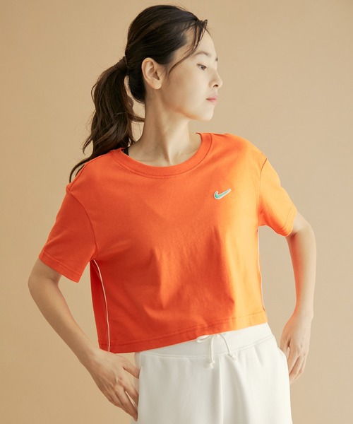 NIKE（ナイキ）の「【NIKE】ナイキ スポーツウェア ショートスリーブ クロップ トップ ウィメンズ（Tシャツ/カットソー・レディース・ホワイト系その他7/レッド/ミント・L/M/S）」の9枚目の写真