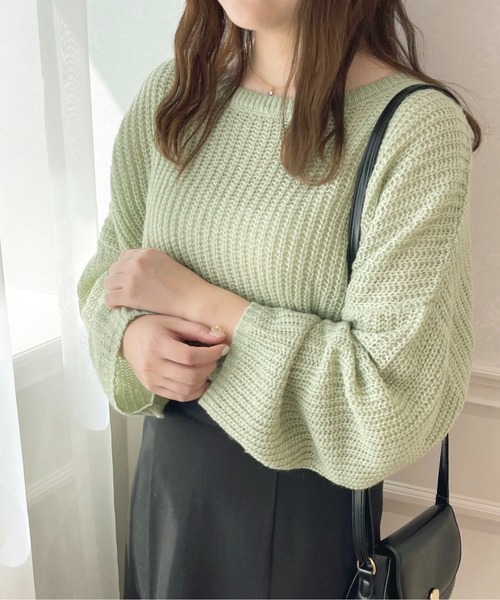 apres jour(アプレジュール)の「シアーニット【ZOZOTOWN限定アイテム】(ニット/セーター・レディース・ライトピンク/アイボリー/ピンク系その他/グリーン・フリー/X-LARGE)」の19枚目の写真