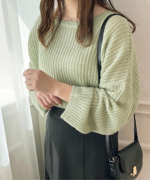 apres jour(アプレジュール)の「シアーニット【ZOZOTOWN限定アイテム】(ニット/セーター・レディース・ライトピンク/アイボリー/ピンク系その他/グリーン・フリー/X-LARGE)」の20枚目の写真