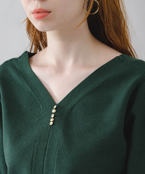 Paradise Picnic（パラダイスピクニック）の「前後2WAYやわもちニット（ニット/セーター・レディース・ブラック/グリーン/パープル・FREE）」の7枚目の写真