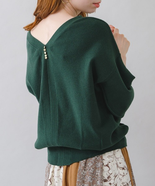 Paradise Picnic（パラダイスピクニック）の「前後2WAYやわもちニット（ニット/セーター・レディース・ブラック/グリーン/パープル・FREE）」の5枚目の写真