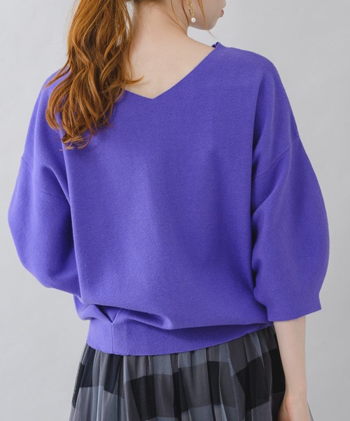 Paradise Picnic（パラダイスピクニック）の「前後2WAYやわもちニット（ニット/セーター・レディース・ブラック/グリーン/パープル・FREE）」の17枚目の写真