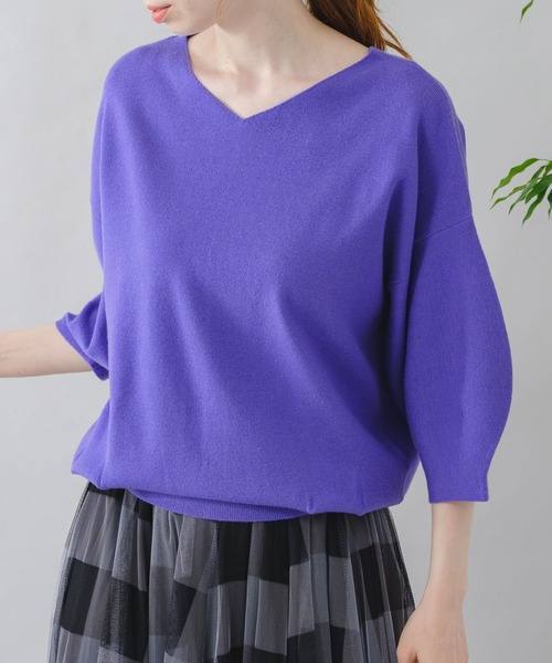 Paradise Picnic（パラダイスピクニック）の「前後2WAYやわもちニット（ニット/セーター・レディース・ブラック/グリーン/パープル・FREE）」の18枚目の写真