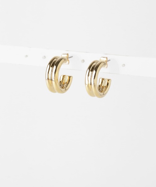 URBAN RESEARCH Sonny Label（アーバンリサーチサニーレーベル）の「ワイドフープピアス（ピアス（両耳用）・レディース・シルバー/ゴールド・ONE）」の4枚目の写真