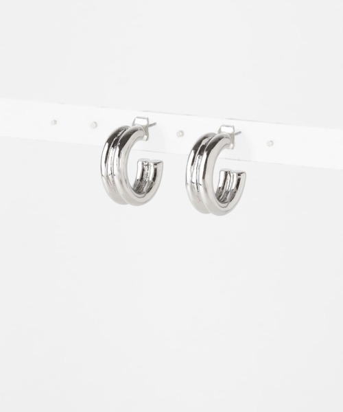 URBAN RESEARCH Sonny Label（アーバンリサーチサニーレーベル）の「ワイドフープピアス（ピアス（両耳用）・レディース・シルバー/ゴールド・ONE）」の5枚目の写真