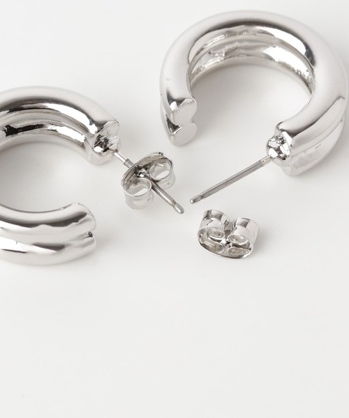 URBAN RESEARCH Sonny Label（アーバンリサーチサニーレーベル）の「ワイドフープピアス（ピアス（両耳用）・レディース・シルバー/ゴールド・ONE）」の7枚目の写真