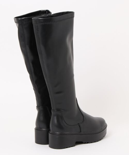 clear（クリア）の「タンクソールロングブーツ ≪2022AW新作≫（その他シューズ・レディース・アイボリー/ブラック・M/L）」の4枚目の写真