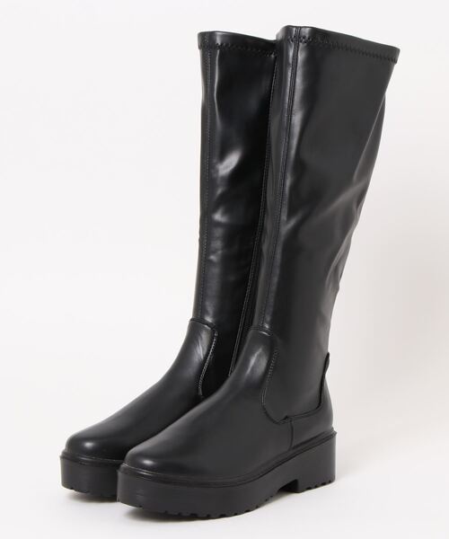 clear（クリア）の「タンクソールロングブーツ ≪2022AW新作≫（その他シューズ・レディース・アイボリー/ブラック・M/L）」の11枚目の写真