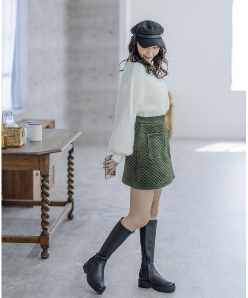 clear（クリア）の「タンクソールロングブーツ ≪2022AW新作≫（その他シューズ・レディース・アイボリー/ブラック・M/L）」の9枚目の写真