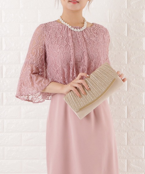 Lace Ladies(レースレディース)の「ラメプリーツ2wayクラッチバッグ(クラッチバッグ・レディース・ブラック/シルバー/ベージュ・FREE)」の5枚目の写真