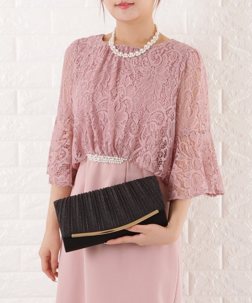 Lace Ladies(レースレディース)の「ラメプリーツ2wayクラッチバッグ(クラッチバッグ・レディース・ブラック/シルバー/ベージュ・FREE)」の9枚目の写真