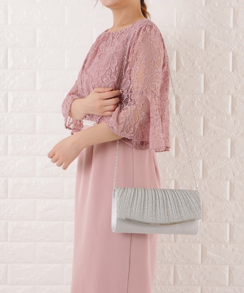 Lace Ladies(レースレディース)の「ラメプリーツ2wayクラッチバッグ(クラッチバッグ・レディース・ブラック/シルバー/ベージュ・FREE)」の14枚目の写真
