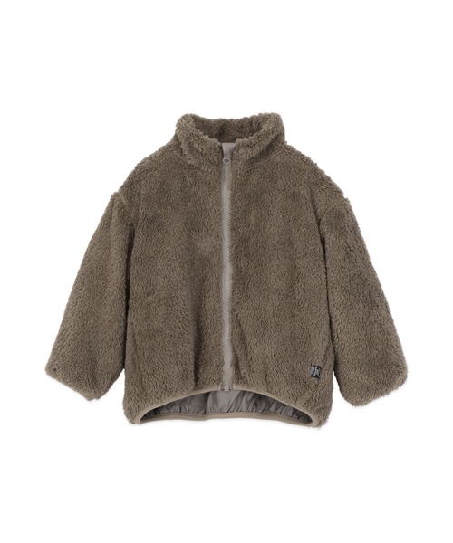 PUPPAPUPO（プッパプーポ）の「ボア ブルゾン（ブルゾン・キッズ・ブラック/ベージュ/グレイッシュベージュ・80/90/100/110/120/130/140）」の6枚目の写真