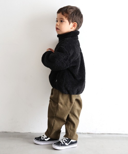 PUPPAPUPO（プッパプーポ）の「ボア ブルゾン（ブルゾン・キッズ・ブラック/ベージュ/グレイッシュベージュ・80/90/100/110/120/130/140）」の9枚目の写真