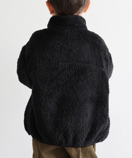 PUPPAPUPO（プッパプーポ）の「ボア ブルゾン（ブルゾン・キッズ・ブラック/ベージュ/グレイッシュベージュ・80/90/100/110/120/130/140）」の10枚目の写真