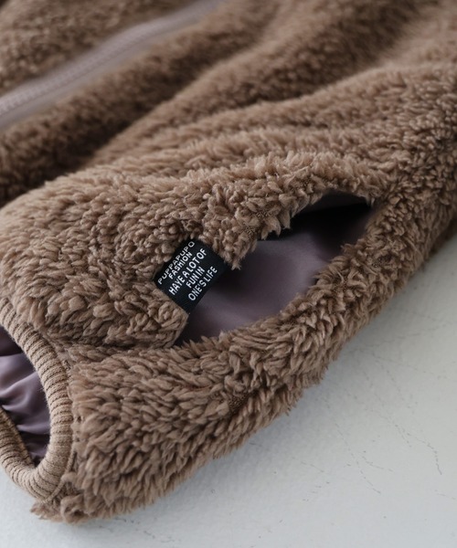 PUPPAPUPO（プッパプーポ）の「ボア ブルゾン（ブルゾン・キッズ・ブラック/ベージュ/グレイッシュベージュ・80/90/100/110/120/130/140）」の19枚目の写真