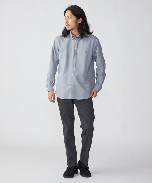 SHIPS（シップス）の「*SHIPS: 防シワ・吸水速乾・UVケア Drymix(R) ワンポイント ロゴ オックスフォード ボタンダウン シャツ（シャツ/ブラウス・メンズ・ホワイト/ライトグレー/ライトブルー・SMALL/MEDIUM/LARGE/X-LARGE/XX-LARGE）」の10枚目の写真