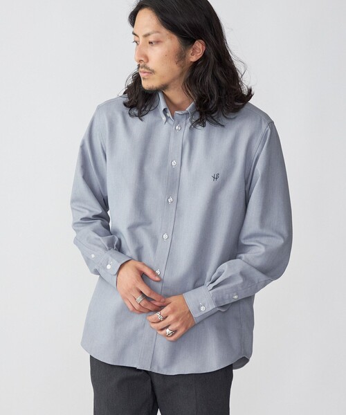 SHIPS（シップス）の「*SHIPS: 防シワ・吸水速乾・UVケア Drymix(R) ワンポイント ロゴ オックスフォード ボタンダウン シャツ（シャツ/ブラウス・メンズ・ホワイト/ライトグレー/ライトブルー・SMALL/MEDIUM/LARGE/X-LARGE/XX-LARGE）」の11枚目の写真