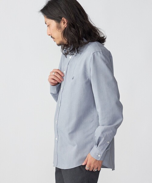 SHIPS（シップス）の「*SHIPS: 防シワ・吸水速乾・UVケア Drymix(R) ワンポイント ロゴ オックスフォード ボタンダウン シャツ（シャツ/ブラウス・メンズ・ホワイト/ライトグレー/ライトブルー・SMALL/MEDIUM/LARGE/X-LARGE/XX-LARGE）」の12枚目の写真