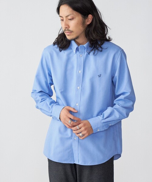 SHIPS（シップス）の「*SHIPS: 防シワ・吸水速乾・UVケア Drymix(R) ワンポイント ロゴ オックスフォード ボタンダウン シャツ（シャツ/ブラウス・メンズ・ホワイト/ライトグレー/ライトブルー・SMALL/MEDIUM/LARGE/X-LARGE/XX-LARGE）」の17枚目の写真