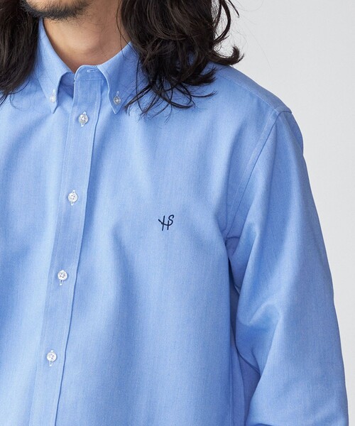 SHIPS（シップス）の「*SHIPS: 防シワ・吸水速乾・UVケア Drymix(R) ワンポイント ロゴ オックスフォード ボタンダウン シャツ（シャツ/ブラウス・メンズ・ホワイト/ライトグレー/ライトブルー・SMALL/MEDIUM/LARGE/X-LARGE/XX-LARGE）」の18枚目の写真