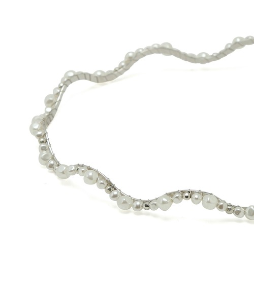 ROPE' PICNIC(ロペピクニック)の「パールウェーブメタルカチューシャ(カチューシャ・レディース・ゴールド/シルバー・FREE)」の4枚目の写真